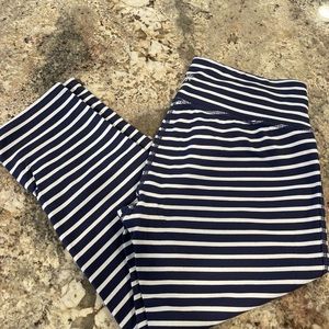 Navy and white athleta crops